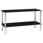 vidaXL Mesa de centro de vidrio templado negro 110x43x60 cm vidaXL Mesa de centro de vidrio templado negro 110x43x60 cm