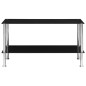 vidaXL Mesa de centro de vidrio templado negro 110x43x60 cm vidaXL Mesa de centro de vidrio templado negro 110x43x60 cm
