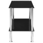 vidaXL Mesa de centro de vidrio templado negro 110x43x60 cm vidaXL Mesa de centro de vidrio templado negro 110x43x60 cm