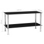 vidaXL Mesa de centro de vidrio templado negro 110x43x60 cm vidaXL Mesa de centro de vidrio templado negro 110x43x60 cm