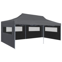 vidaXL Carpa plegable Pop-up con paredes laterales 3x6 m antracita