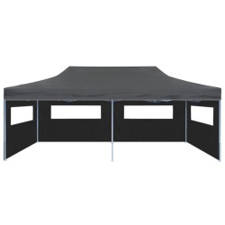 vidaXL Carpa plegable Pop-up con paredes laterales 3x6 m antracita