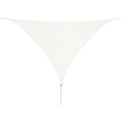 vidaXL Toldo de vela triangular HDPE 5x5x5 m blanco