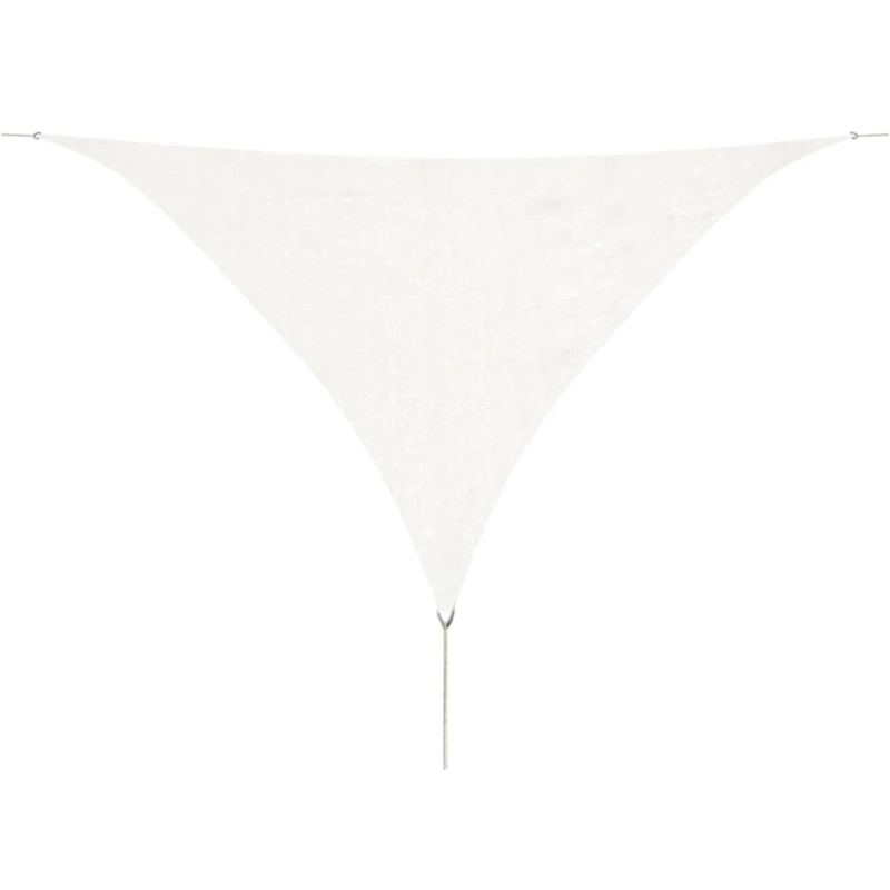 vidaXL Toldo de vela triangular HDPE 5x5x5 m blanco vidaXL Toldo de vela triangular HDPE 5x5x5 m blanco