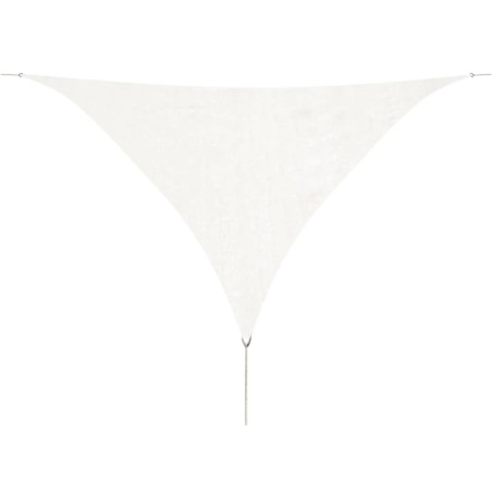vidaXL Toldo de vela triangular HDPE 5x5x5 m blanco