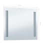 vidaXL Espejo de pared de baño con LED 60x50 cm vidaXL Espejo de pared de baño con LED 60x50 cm