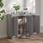 vidaXL Aparador de madera contrachapada gris Sonoma 92x35x75 cm vidaXL Aparador de madera contrachapada gris Sonoma 92x35x75 cm