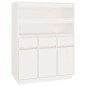 vidaXL Aparador alto de madera maciza de pino blanco 89x40x116,5 cm vidaXL Aparador alto de madera maciza de pino blanco 89x40x116,5 cm