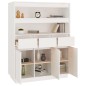 vidaXL Aparador alto de madera maciza de pino blanco 89x40x116,5 cm vidaXL Aparador alto de madera maciza de pino blanco 89x40x116,5 cm