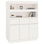 vidaXL Aparador alto de madera maciza de pino blanco 89x40x116,5 cm vidaXL Aparador alto de madera maciza de pino blanco 89x40x116,5 cm