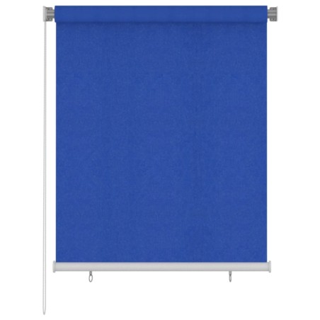 vidaXL Persiana enrollable de jardín HDPE azul 120x140 cm