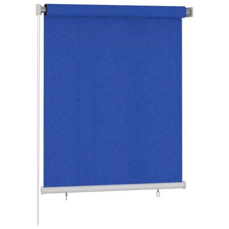 vidaXL Persiana enrollable de jardín HDPE azul 120x140 cm