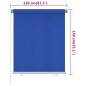 vidaXL Persiana enrollable de jardín HDPE azul 120x140 cm vidaXL Persiana enrollable de jardín HDPE azul 120x140 cm