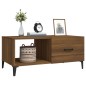 vidaXL Mesa de centro madera contrachapada roble marrón 90x50x40 cm vidaXL Mesa de centro madera contrachapada roble marrón 90x50x40 cm