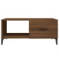vidaXL Mesa de centro madera contrachapada roble marrón 90x50x40 cm vidaXL Mesa de centro madera contrachapada roble marrón 90x50x40 cm