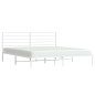 vidaXL Estructura de cama con cabecero metal blanca 200x200 cm vidaXL Estructura de cama con cabecero metal blanca 200x200 cm