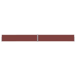 vidaXL Toldo lateral retráctil para patio marrón 140x1200 cm