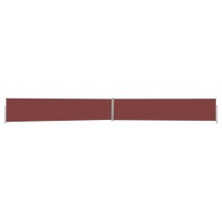vidaXL Toldo lateral retráctil para patio marrón 140x1200 cm