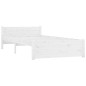 vidaXL Estructura de cama madera maciza blanco 90x200 cm vidaXL Estructura de cama madera maciza blanco 90x200 cm