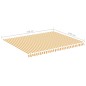 vidaXL Tela de repuesto para toldo amarillo y blanco 4,5x3,5 m vidaXL Tela de repuesto para toldo amarillo y blanco 4,5x3,5 m