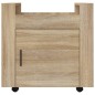 vidaXL Carrito de escritorio contrachapada roble Sonoma 60x45x60 cm