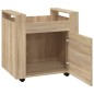 vidaXL Carrito de escritorio contrachapada roble Sonoma 60x45x60 cm