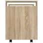 vidaXL Carrito de escritorio contrachapada roble Sonoma 60x45x60 cm