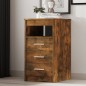 vidaXL Cajonera de madera contrachapada color roble ahumado 40x50x76cm vidaXL Cajonera de madera contrachapada color roble ahumado 40x50x76cm