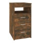 vidaXL Cajonera de madera contrachapada color roble ahumado 40x50x76cm vidaXL Cajonera de madera contrachapada color roble ahumado 40x50x76cm
