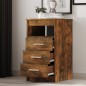 vidaXL Cajonera de madera contrachapada color roble ahumado 40x50x76cm vidaXL Cajonera de madera contrachapada color roble ahumado 40x50x76cm