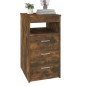 vidaXL Cajonera de madera contrachapada color roble ahumado 40x50x76cm vidaXL Cajonera de madera contrachapada color roble ahumado 40x50x76cm