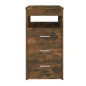 vidaXL Cajonera de madera contrachapada color roble ahumado 40x50x76cm vidaXL Cajonera de madera contrachapada color roble ahumado 40x50x76cm