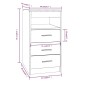 vidaXL Cajonera de madera contrachapada color roble ahumado 40x50x76cm vidaXL Cajonera de madera contrachapada color roble ahumado 40x50x76cm