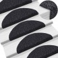 vidaXL Alfombrillas de escaleras autoadhesivas 5 uds negro 56x17x3 cm vidaXL Alfombrillas de escaleras autoadhesivas 5 uds negro 56x17x3 cm