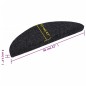vidaXL Alfombrillas de escaleras autoadhesivas 5 uds negro 56x17x3 cm vidaXL Alfombrillas de escaleras autoadhesivas 5 uds negro 56x17x3 cm