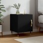 vidaXL Mesita de noche madera de ingeniería negro 40x40x50 cm vidaXL Mesita de noche madera de ingeniería negro 40x40x50 cm