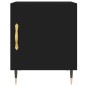 vidaXL Mesita de noche madera de ingeniería negro 40x40x50 cm vidaXL Mesita de noche madera de ingeniería negro 40x40x50 cm