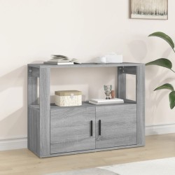 vidaXL Aparador de madera contrachapada gris Sonoma 80x30x60 cm