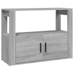 vidaXL Aparador de madera contrachapada gris Sonoma 80x30x60 cm