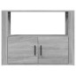 vidaXL Aparador de madera contrachapada gris Sonoma 80x30x60 cm vidaXL Aparador de madera contrachapada gris Sonoma 80x30x60 cm