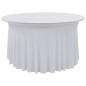 vidaXL Fundas elásticas para mesa 2 uds con falda 150x74 cm blanco vidaXL Fundas elásticas para mesa 2 uds con falda 150x74 cm blanco
