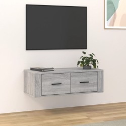 vidaXL Mueble TV colgante madera contrachapada gris Sonoma 80x36x25 cm