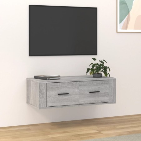 vidaXL Mueble TV colgante madera contrachapada gris Sonoma 80x36x25 cm