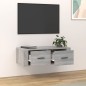 vidaXL Mueble TV colgante madera contrachapada gris Sonoma 80x36x25 cm