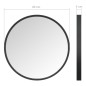 vidaXL Espejo de pared negro 40 cm vidaXL Espejo de pared negro 40 cm