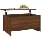 vidaXL Mesa de centro madera contrachapada roble marrón 80x55,5x41,5cm