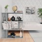 vidaXL Estantería/Biombo madera contrachapada gris Sonoma 80x24x96 cm vidaXL Estantería/Biombo madera contrachapada gris Sonoma 80x24x96 cm