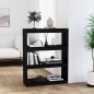 vidaXL Estantería/divisor de espacios madera pino negro 80x30x103,5 cm vidaXL Estantería/divisor de espacios madera pino negro 80x30x103,5 cm