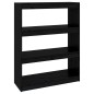 vidaXL Estantería/divisor de espacios madera pino negro 80x30x103,5 cm vidaXL Estantería/divisor de espacios madera pino negro 80x30x103,5 cm