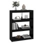 vidaXL Estantería/divisor de espacios madera pino negro 80x30x103,5 cm vidaXL Estantería/divisor de espacios madera pino negro 80x30x103,5 cm